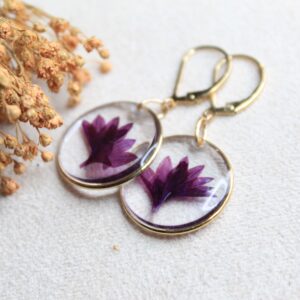 Boucles rondes mauves